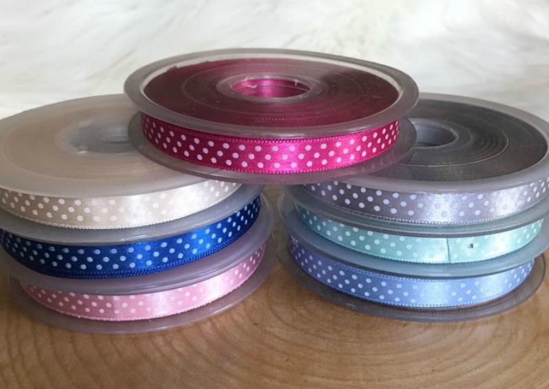 Kurdele Saten Puantiyeli 10 mm — ürün görseli